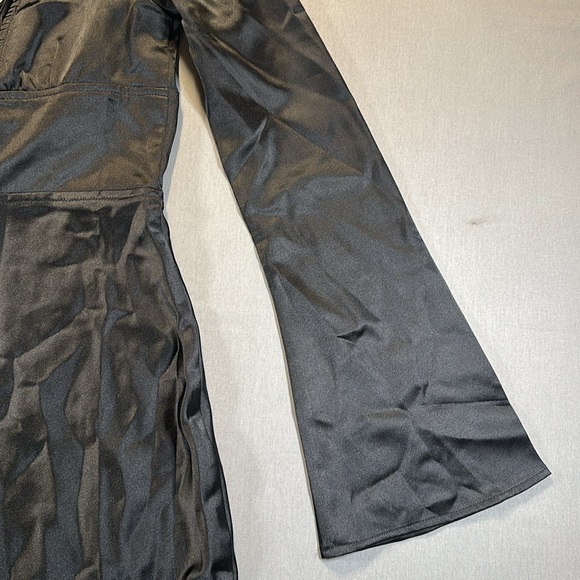 NWT Princess Polly Tashey Bias Cut Maxi Dress, Long Sleeve, Deep V, Black - US 4 - Picture 9 of 16